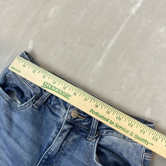 Flying Monkey Jeans Womens 26 Blue Denim Distressed High Rise Straight Stretch - Picture 8 of 13